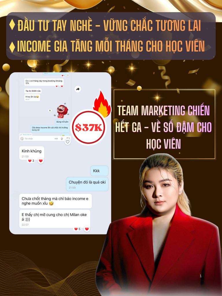 Bằng chứng thu nhập học viên — $37K/tháng
